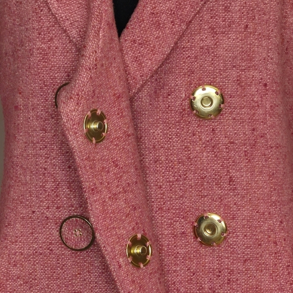 Cabi Madison Avenue Pink Tweed Coat - Size 6 - Picture 8 of 16